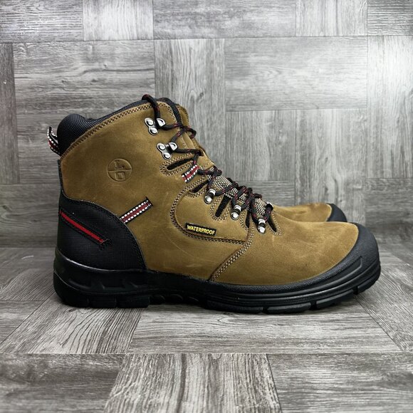 Lincoln Outfitters Men's size 11 WIDE Waterproof Hiker Boots L6C24 Brown - Picture 1 of 8
